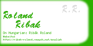roland ribak business card